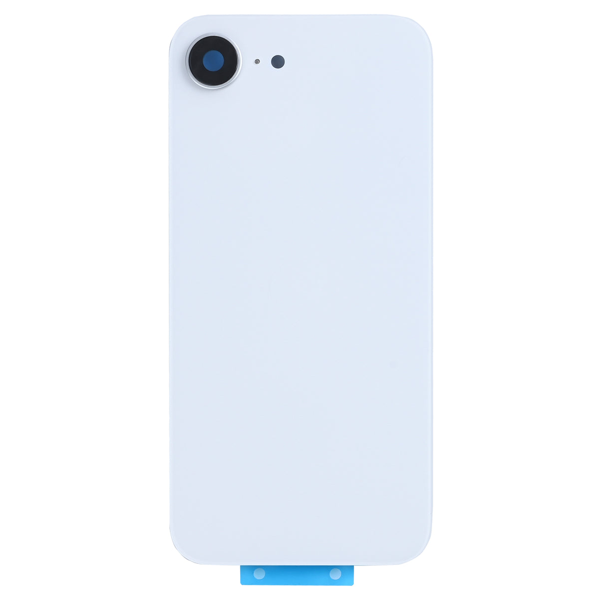 Iphone 16E Back Glass With Camera Lens And Wireless Flex Charger And Adhesive OEM White
