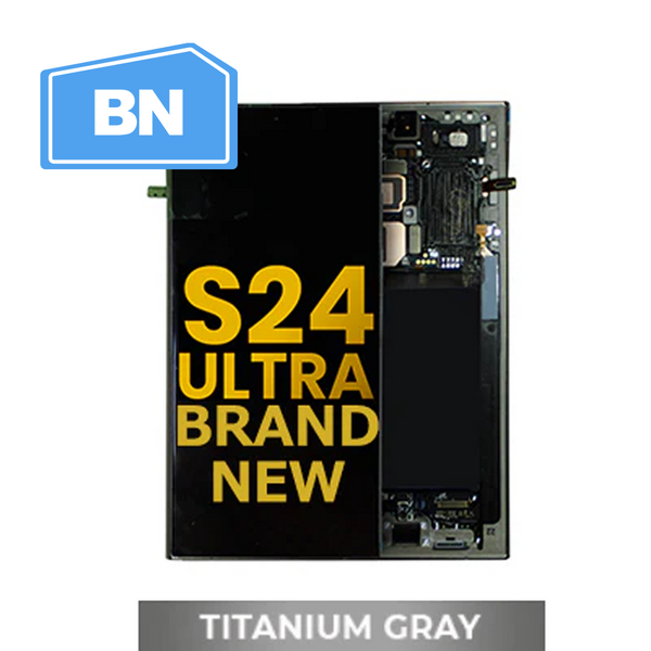 Samsung Galaxy S24 Ultra Brand New Assembly With Frame - Titanium Gray/ Violet/ Orange