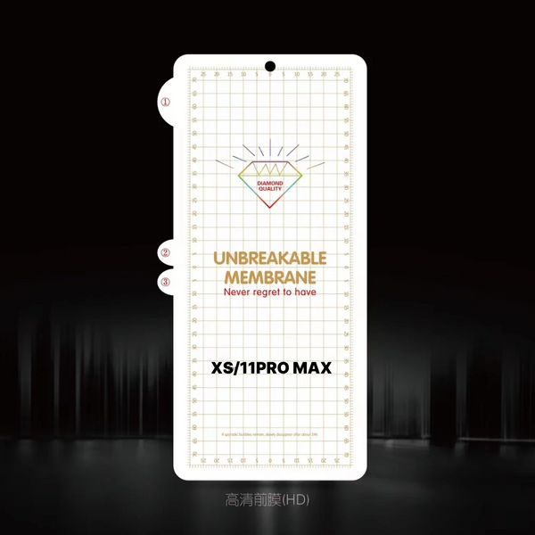 Unbreakable Membrane Screen Protector for iPhone Xs/11Pro Max - 2 PACK