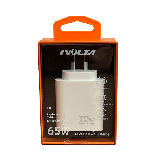 iVolta Boost GaN 65W USB-C PD + USB-A Wall Charger wholesale mobile accessory