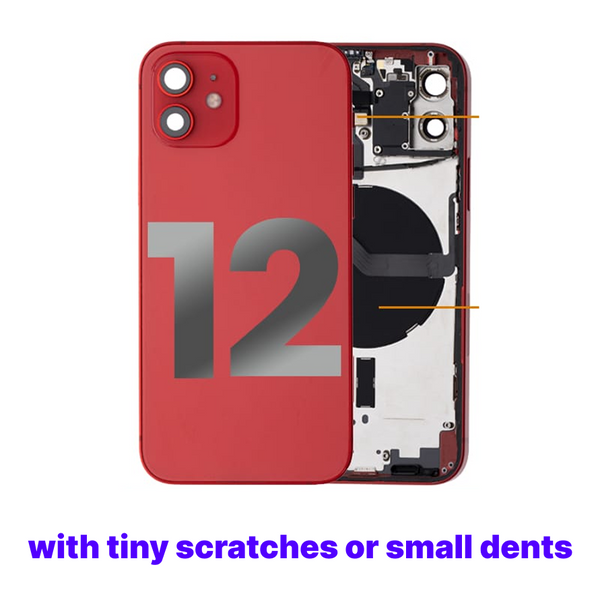 iPhone 12 Oem Compatible Housing With Full Parts - Red - Blemished