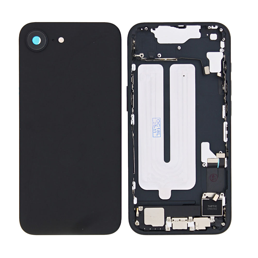 iPhone 16E Pull Mid Frame Housing With Small Parts - Black