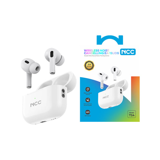 NCC T14 TWS Bluetooth earbuds with ANC, white