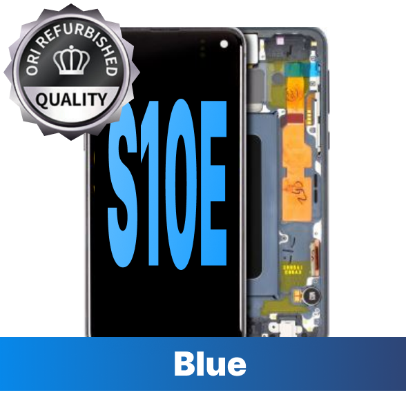 Samsung Galaxy S10E Compatible Amoled Assembly with Frame Refurbished - BLUE