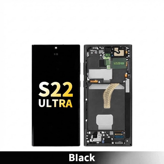 Samsung Galaxy S22 Ultra Compatible Amoled Assembly Soft Oled - Black
