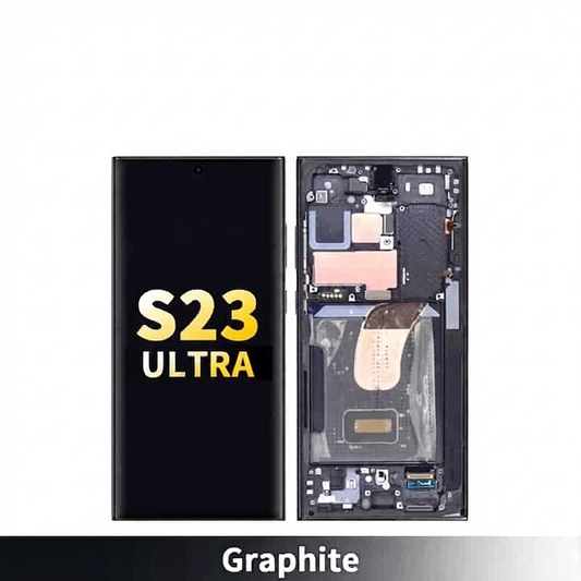 Samsung Galaxy S23 Ultra Compatible Amoled Assembly Soft Oled - Phantom Black