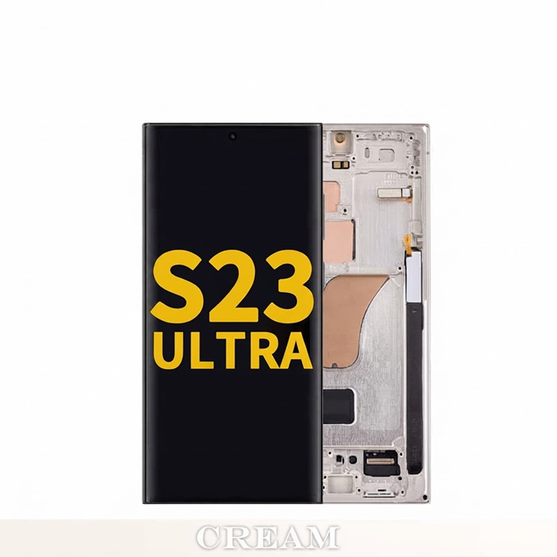 Samsung Galaxy S23 Ultra Compatible Amoled Assembly Soft Oled - Cream