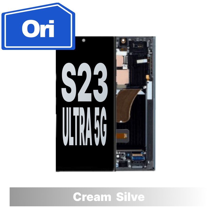 Samsung Galaxy S23 Ultra Brand New Assembly With Frame - Cream