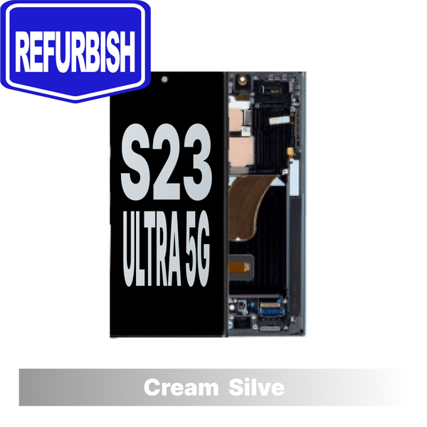 Samsung Galaxy S23 Ultra Refurbished  Assembly with Frame - Cream