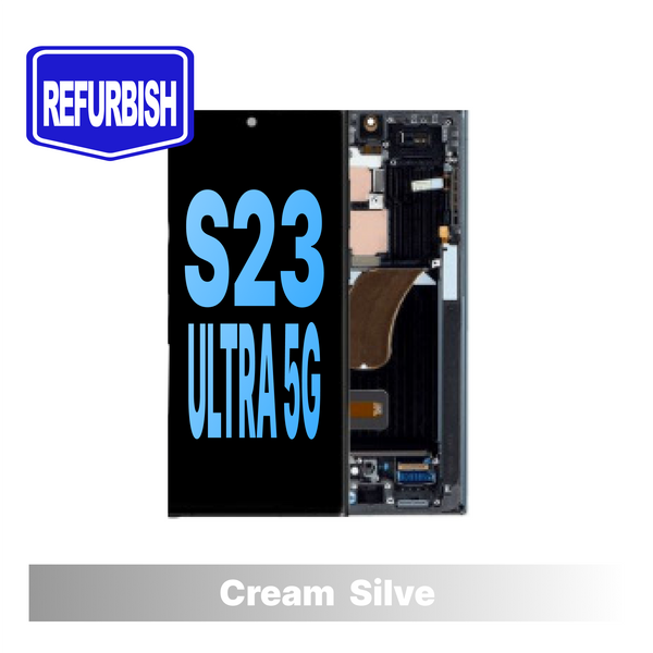 Samsung Galaxy S23 Ultra Refurbished  Assembly with Frame - Cream