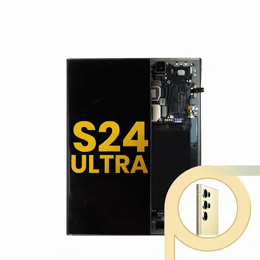 Samsung Galaxy S24 Ultra Compatible Amoled Assembly Soft Oled - Titanium Yellow