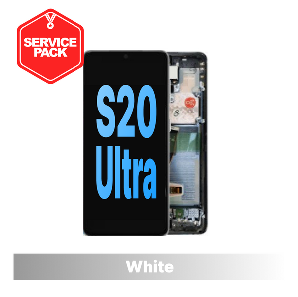 Samsung Galaxy S20 Ultra Service Pack Screen - Cosmic White