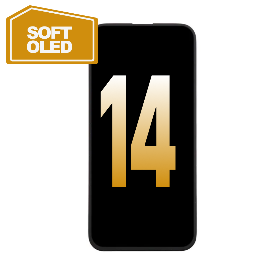 iPhone 14 Soft OLED Aftermarket - Self Configuration Screen screen assembly replacement part
