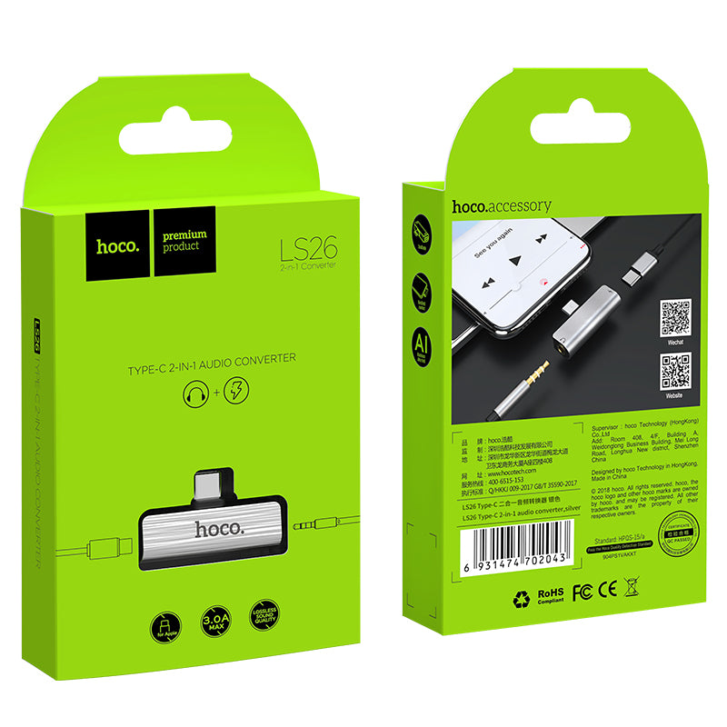 HOCO LS26 Type-C 2-in-1 audio converter