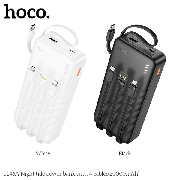 J146A Night tide 20000mAh with 4 cables power bank