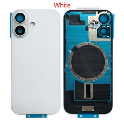 iPhone 17 Compatible Back Glass With Magsafe Magnet And Adhesive - White