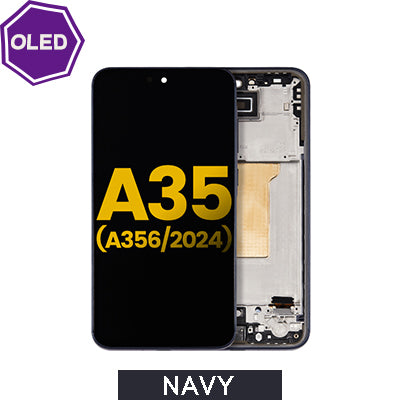 Samsung Galaxy A35/A356 5G HQ OLED Screen With Frame - Navy