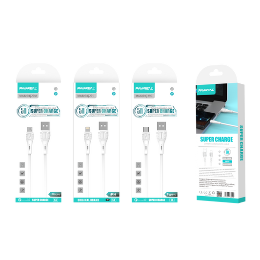 PAVAREAL Q29m 5A Super Charging Fast data cable 1M - Micro