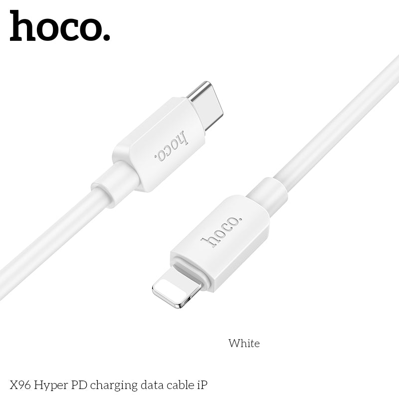 HOCO X96 Hyper PD USB-C To Lightning charging cable for iPhone (L=1m) - White