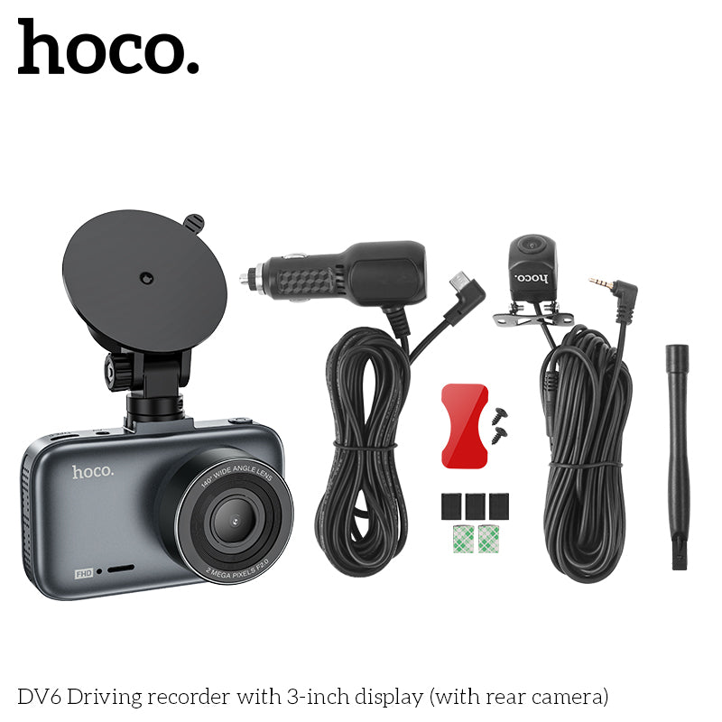 DV6 Driving recorder with 3-inch display(with rear camera)