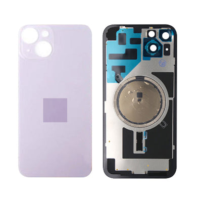 Iphone 14 - Back Glass With Camera Lens And Magnet And Adhesive OEM - Purple