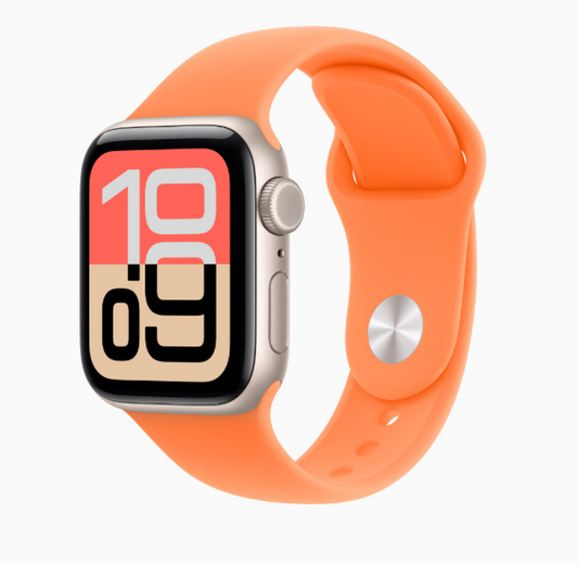 Apple Watch SE 3 2025 32GB CELLULAR 40MM ALUMUMIUM Case STARLIGHT With Starlight Rubber Band - Like New Battery 100%