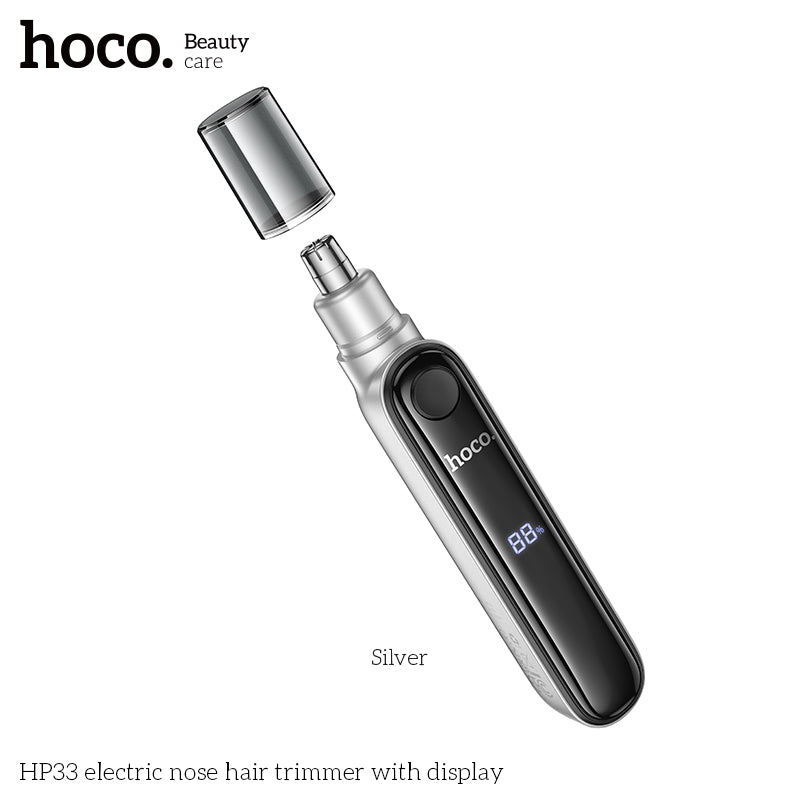 Hoco HP33 electric nose hair trimmer with display - Silver
