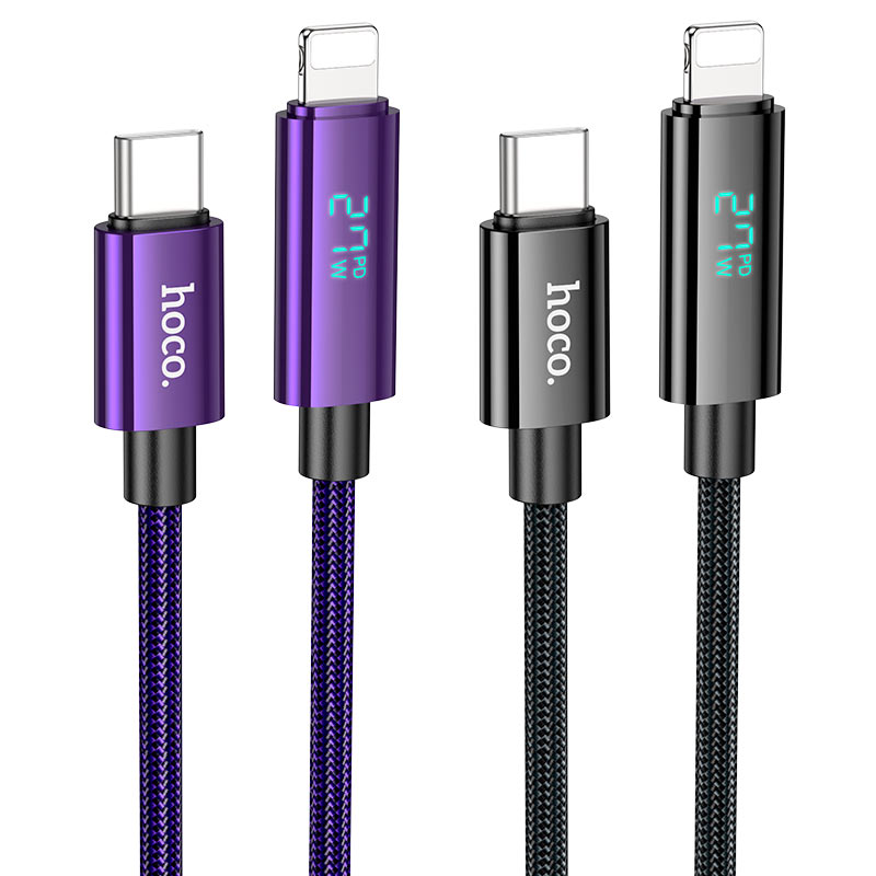 Hoco U125 Benefit PD charging data cable with display iP