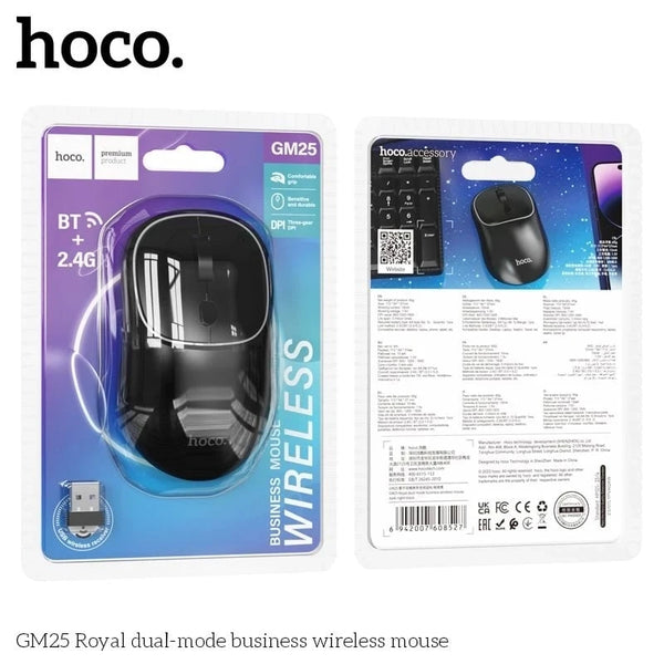 HOCO GM25 Royal dual-mode business wireless mouse - Black