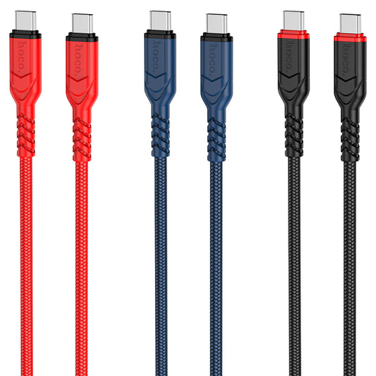 X59 Victory 60W charging data cable Type-C to Type-C(L=2M) - Black
