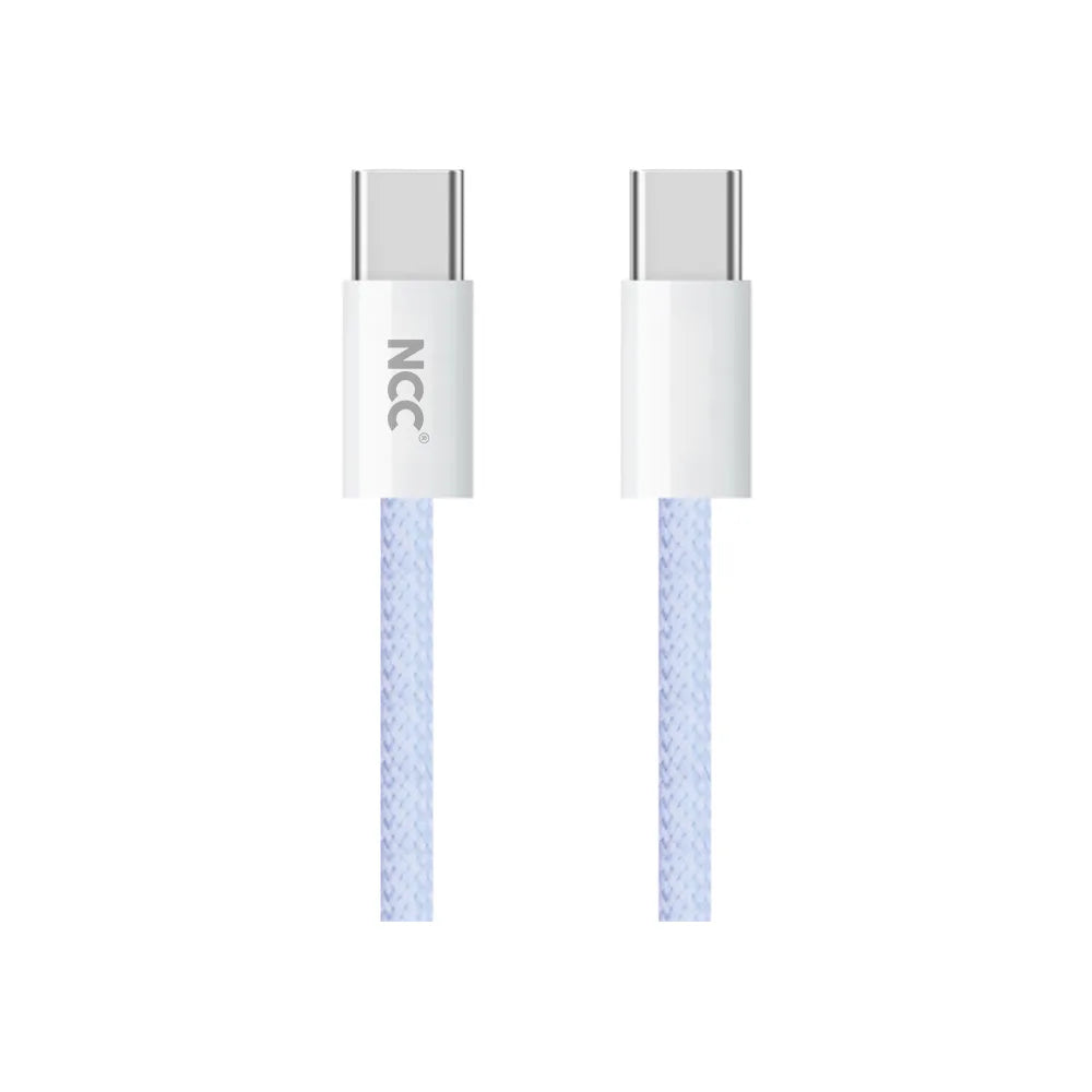 NCC D118CC Macaroon USB-C To USB-C 60W 1.2M Charging Cable - Blue