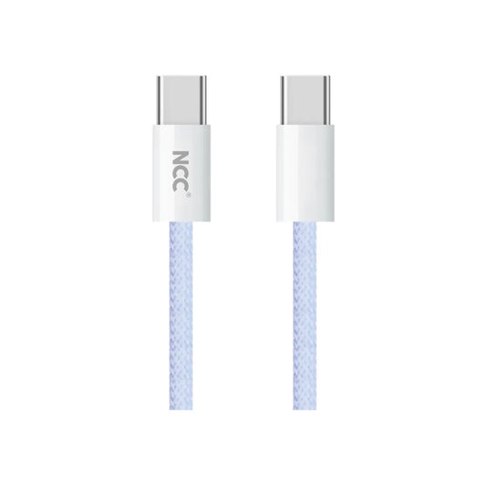 NCC D118CC Macaroon USB-C To USB-C 60W 1.2M Charging Cable - Blue