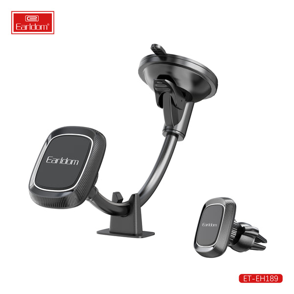 EARLDOM ET-EH189 2 IN 1 Long neck Suction cup and Air vent holder