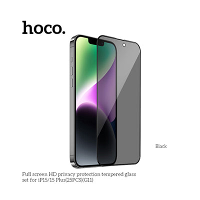 Hoco G11 Full Screen HD Privacy Protection Tempered Glass Screen Protector for iP14 Pro Max/15 Plus