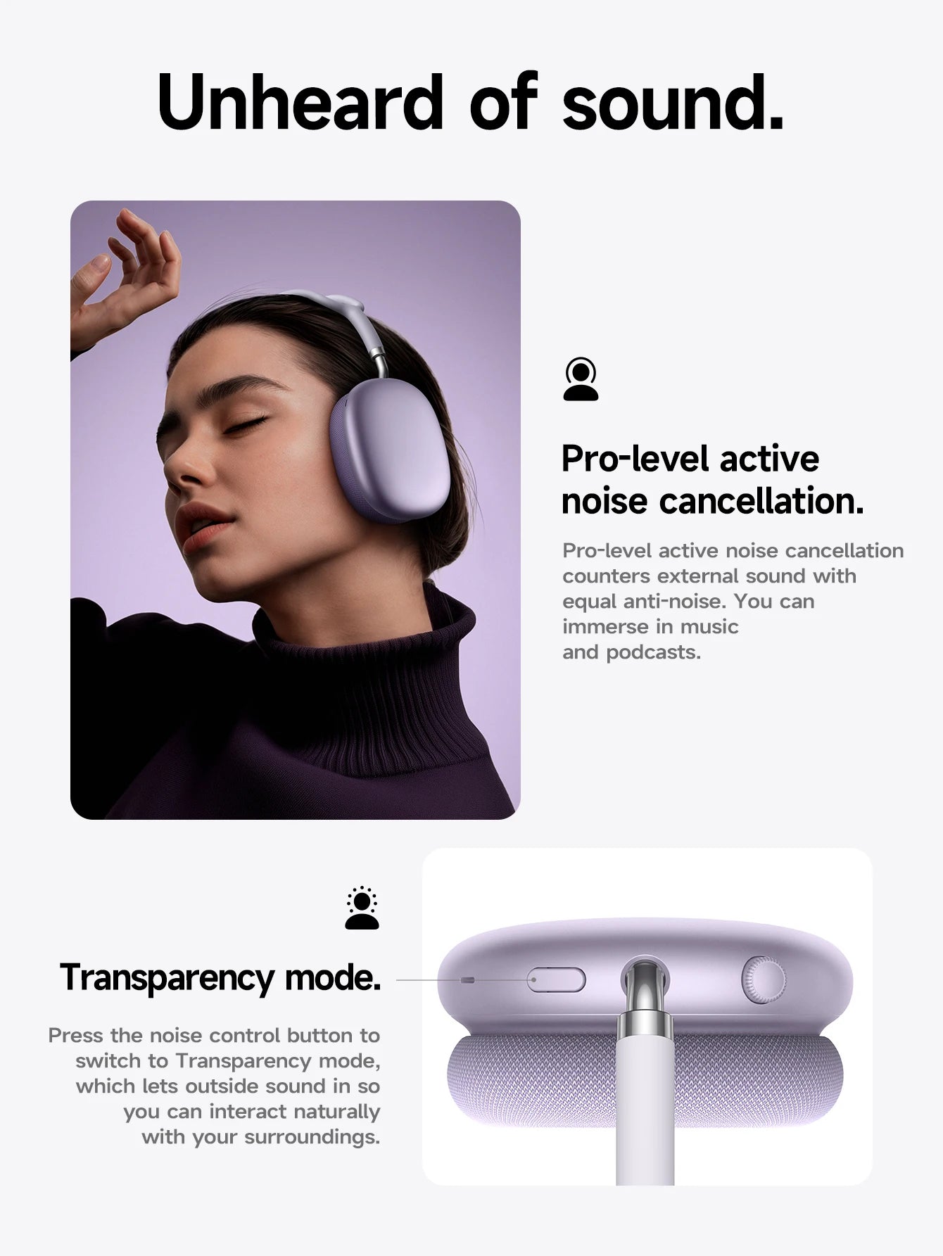 W65 Plus Happy ANC BT headphones Deep Space blue