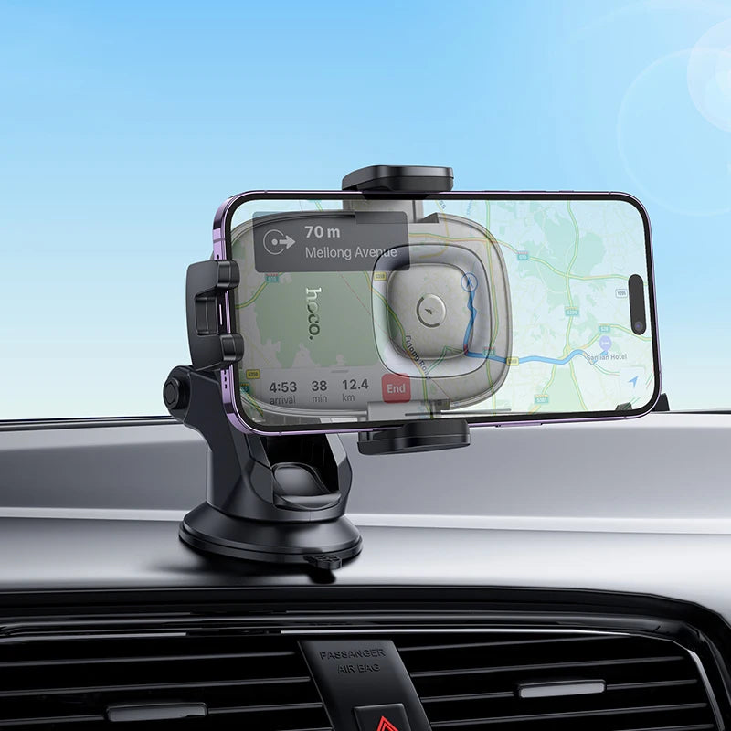HW32 Crown push-type wireless charging car Car Phone Holder wholesale mobile accessory