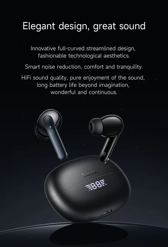 HOCO EQ5 Energy true wireless ANC+ENC noise reduction BT headset