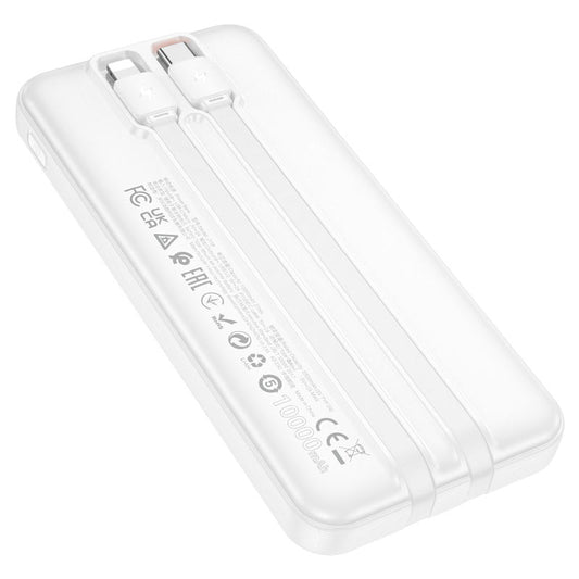 Hoco J118 Speed energy power bank with cable(10000mAh) - White