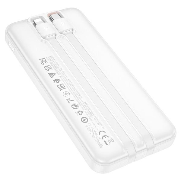 Hoco J118 Speed energy power bank with cable(10000mAh) - White