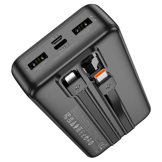 Hoco J118A Speed energy power bank with cable 20000mAh - Black wholesale mobile accessory