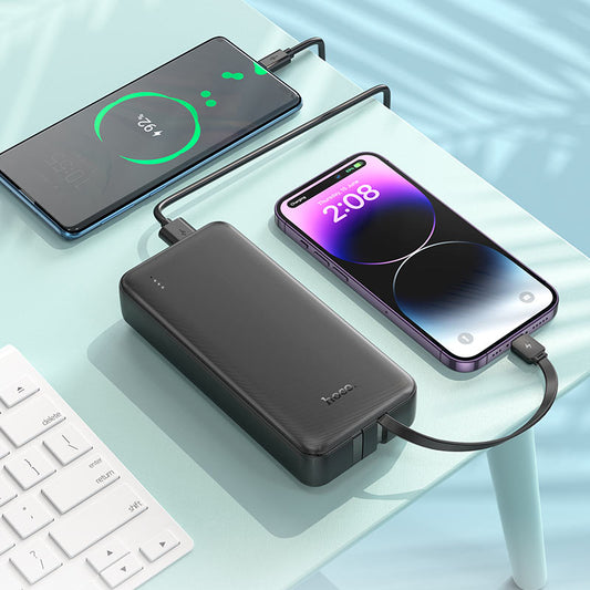 Hoco J118A Speed energy power bank with cable 20000mAh - Black wholesale mobile accessory