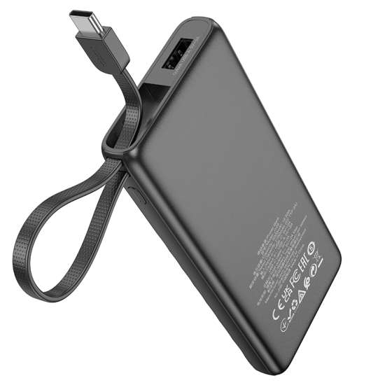 Hoco J129 Nature power bank with cable(iP)(5000mAh) Black