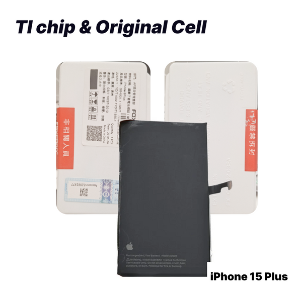 iPhone 15 Plus - Battery Super High Quality - TI chip & Original Cell