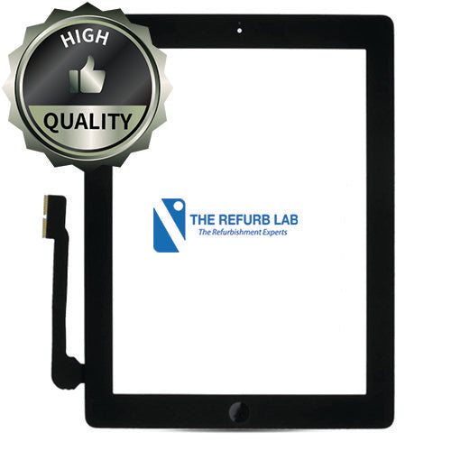 iPad 3 (2012)/iPad 4 (2012) Digitizer with Home Button Flex Black (High Quality)