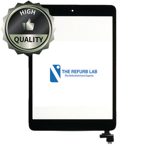 iPad Mini 1/2 Digitizer With Home Button Flex High Quality - Black