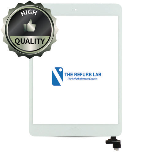 iPad Mini 1/2 Digitizer With Home Button Flex High Quality - White