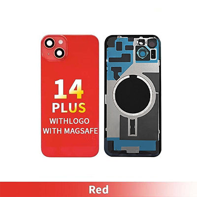 Iphone 14 Plus Back Glass With Camera Lens And Magnet OEM - Red