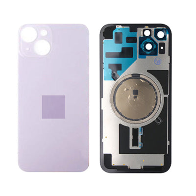 Iphone 14 - Back Glass With Camera Lens And Magnet OEM - Purple