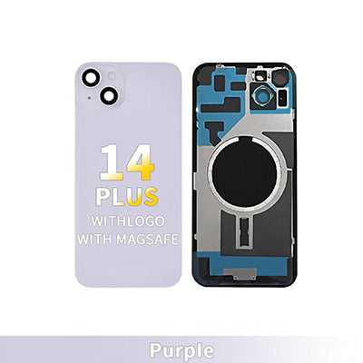 Iphone 14 Plus Back Glass With Camera Lens And Magnet OEM - Purple