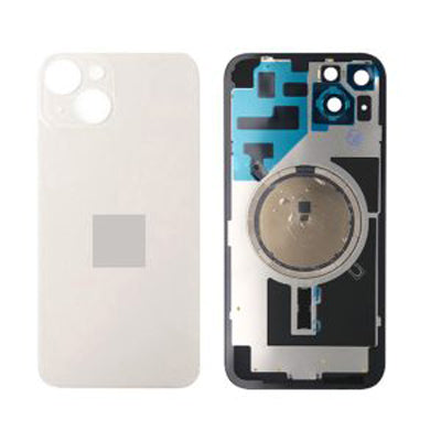 Iphone 14 - Back Glass with 3M Adhesive With Camera Lens And Magnet OEM- Starlight